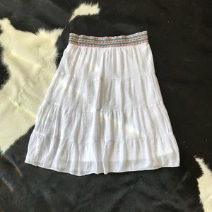 White boho skirt